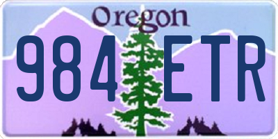 OR license plate 984ETR