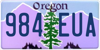 OR license plate 984EUA