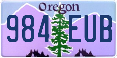 OR license plate 984EUB
