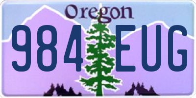 OR license plate 984EUG