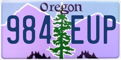 OR license plate 984EUP