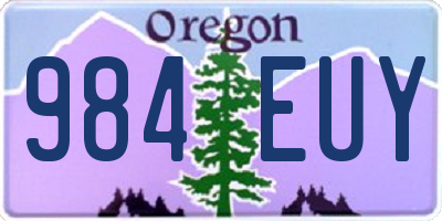 OR license plate 984EUY