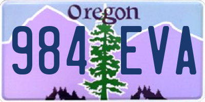 OR license plate 984EVA