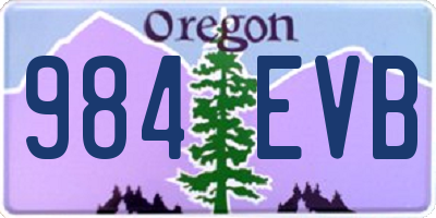 OR license plate 984EVB