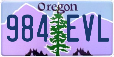 OR license plate 984EVL
