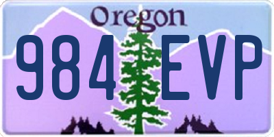 OR license plate 984EVP