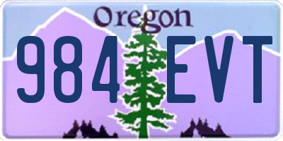 OR license plate 984EVT