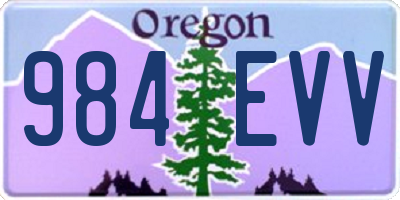 OR license plate 984EVV