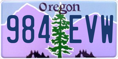 OR license plate 984EVW