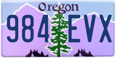 OR license plate 984EVX