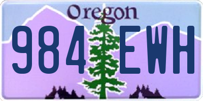 OR license plate 984EWH