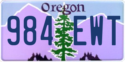 OR license plate 984EWT