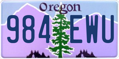 OR license plate 984EWU