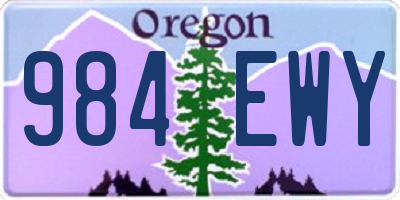 OR license plate 984EWY