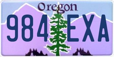 OR license plate 984EXA
