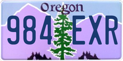 OR license plate 984EXR