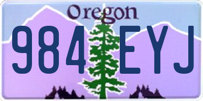 OR license plate 984EYJ