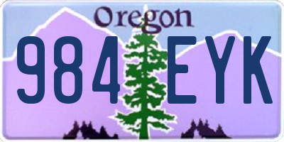 OR license plate 984EYK