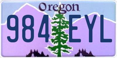 OR license plate 984EYL