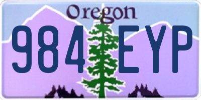 OR license plate 984EYP