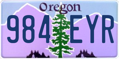 OR license plate 984EYR