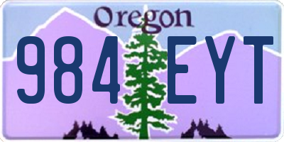 OR license plate 984EYT