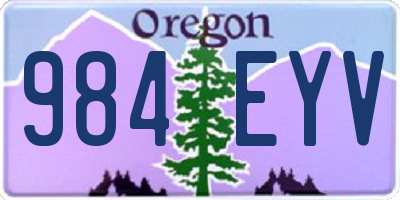 OR license plate 984EYV