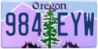OR license plate 984EYW