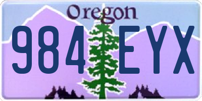 OR license plate 984EYX