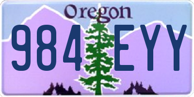 OR license plate 984EYY