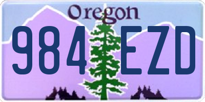 OR license plate 984EZD