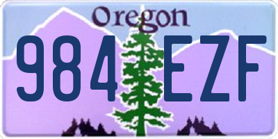 OR license plate 984EZF