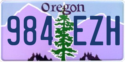 OR license plate 984EZH