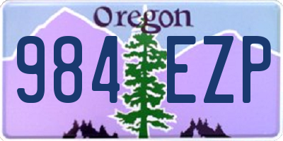 OR license plate 984EZP
