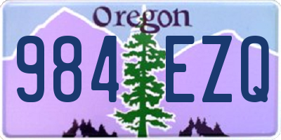 OR license plate 984EZQ
