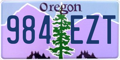 OR license plate 984EZT