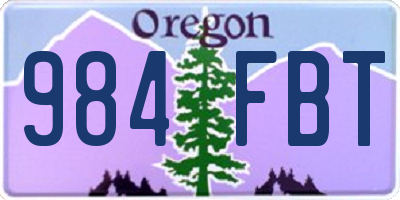 OR license plate 984FBT