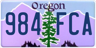OR license plate 984FCA
