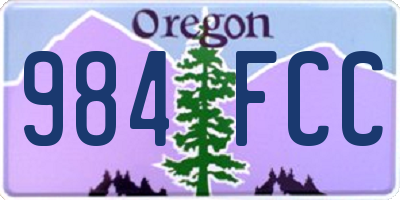 OR license plate 984FCC
