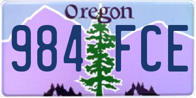 OR license plate 984FCE