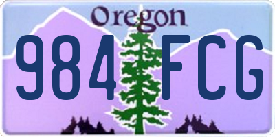 OR license plate 984FCG