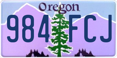 OR license plate 984FCJ