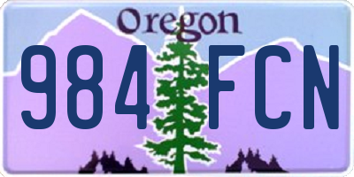 OR license plate 984FCN