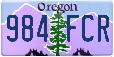 OR license plate 984FCR