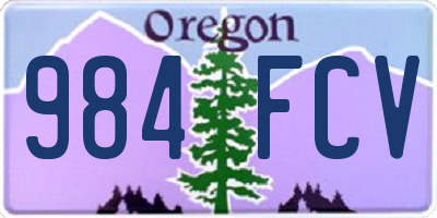 OR license plate 984FCV