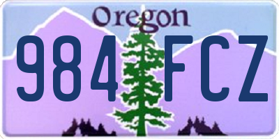 OR license plate 984FCZ