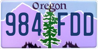 OR license plate 984FDD