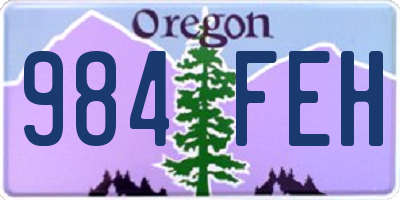 OR license plate 984FEH