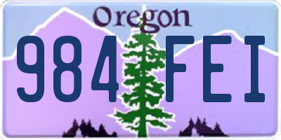 OR license plate 984FEI