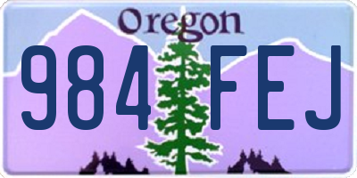 OR license plate 984FEJ